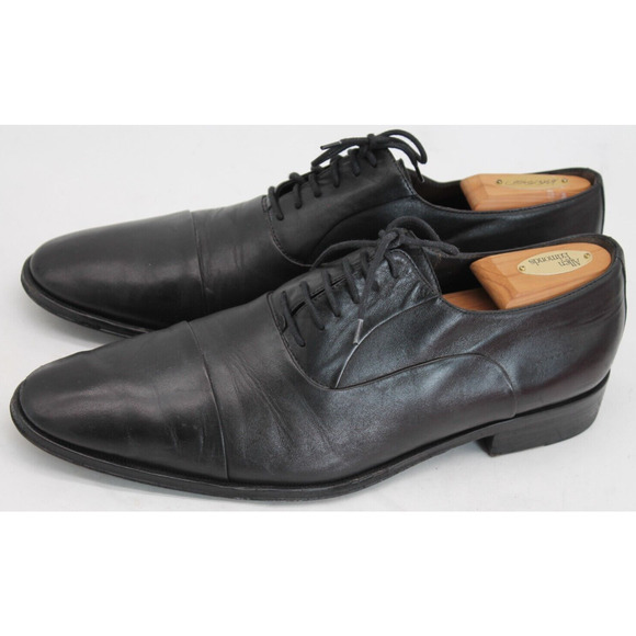 Bruno Magli Locascio Black Nappa Cap Toe Oxford Shoes Made In Italy Size 11.5 main image 9